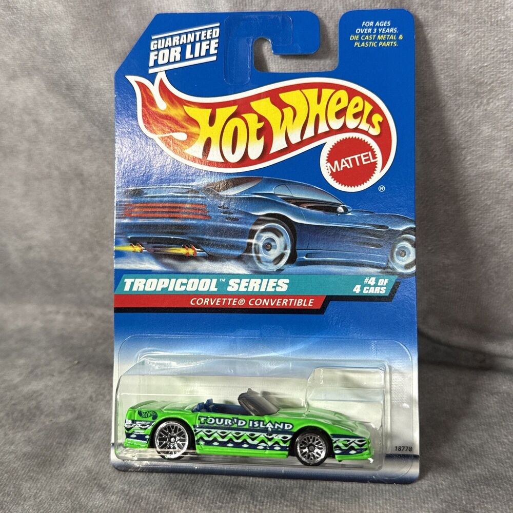 New! Hot Wheels-Corvette Convertible-Tropicool Series 4/4-Collect #696 New
